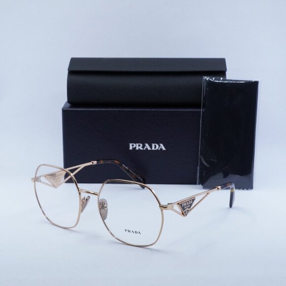 Final Price! Prada PR59ZV SVF1O1 Pink Gold Eyeglasses - Picture 1 of 10